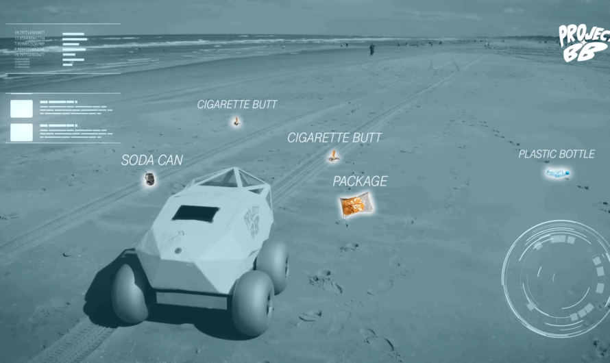 В Нидерландах создали робота BeachBot, который собирает окурки на пляжах