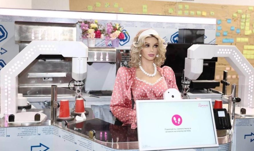 В России создали первое кибер-кафе, где мороженое и напитки подаёт робот-модель